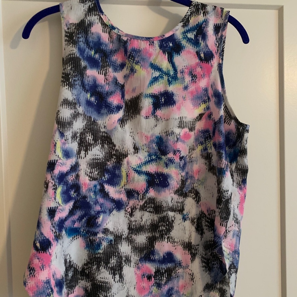 Vibrant Color Tank with Zipper Detail on Back